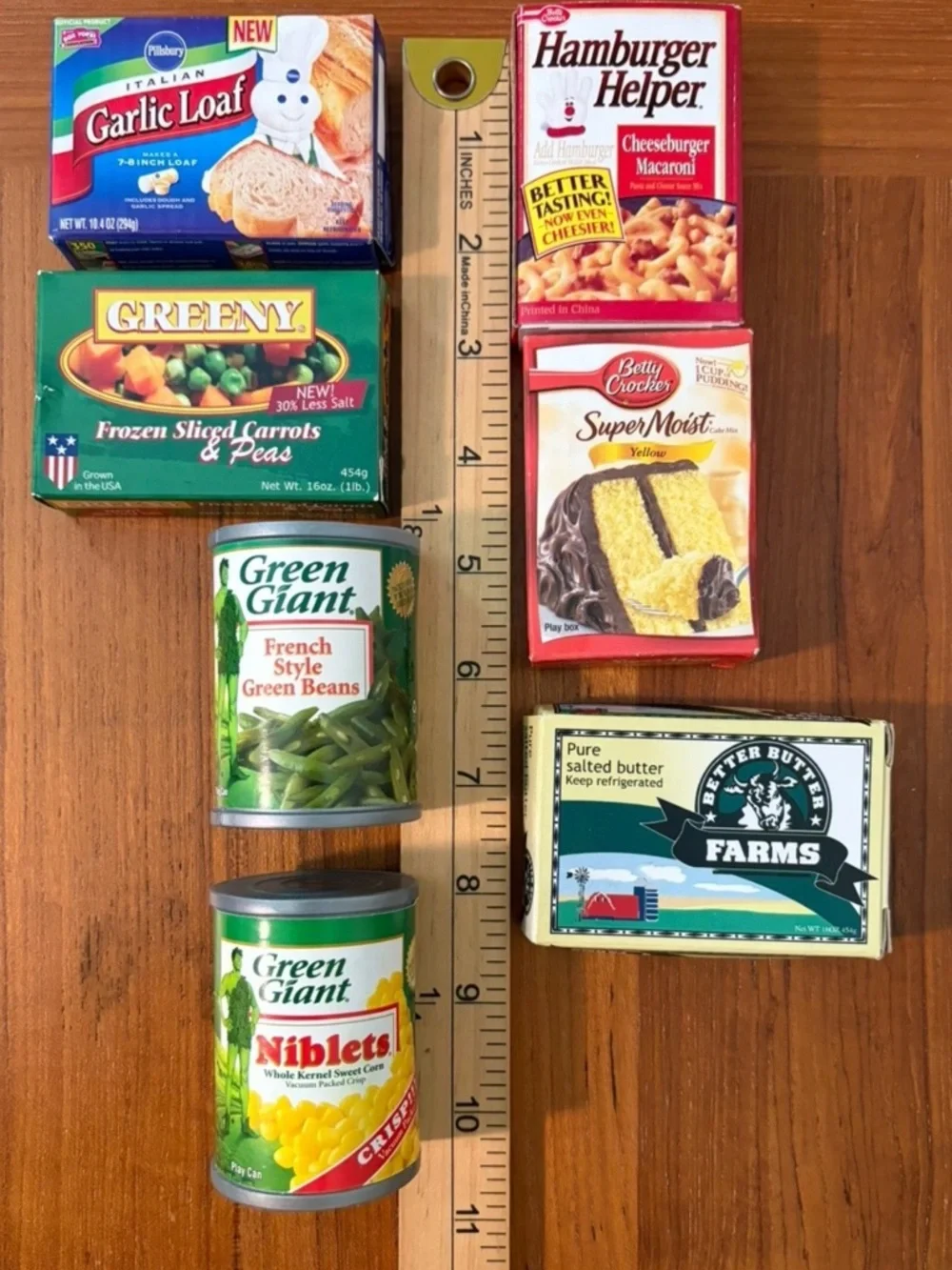 Pretend Grocery Store Play Food Kid's Toy Kitchen Cardboard Cans Boxes Lot of 9